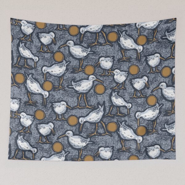 Item preview, Sunny Sandpipers Pattern | Navy designed and sold by L Diane Johnson.