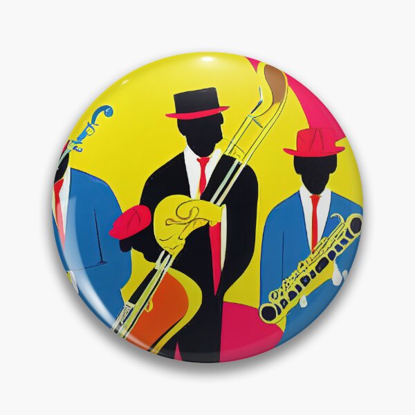 Item preview, Colourful Pop Art Jazz Trio designed and sold by ThePurpleMelon.