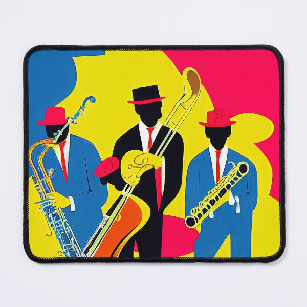 Item preview, Colourful Pop Art Jazz Trio designed and sold by ThePurpleMelon.