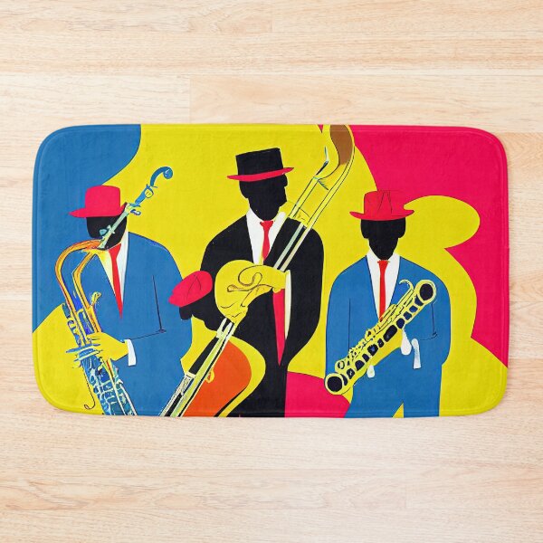 Item preview, Colourful Pop Art Jazz Trio designed and sold by ThePurpleMelon.