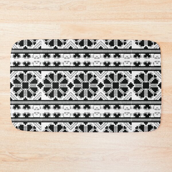 Item preview, Romanian folk motif from Bessarabia (1) Basarabia embroidery in black and white designed and sold by folkyouall.
