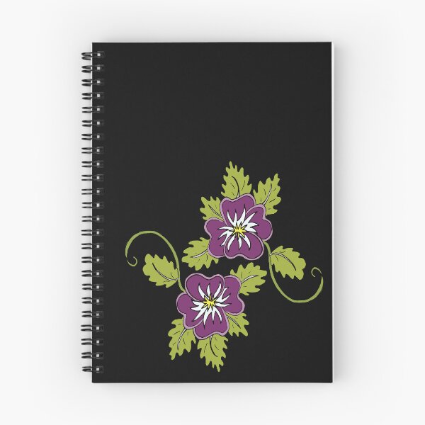 Item preview, Ilustración de flor de pensamiento salvaje púrpura oscuro, doble floración designed and sold by AngelDawnDesign.