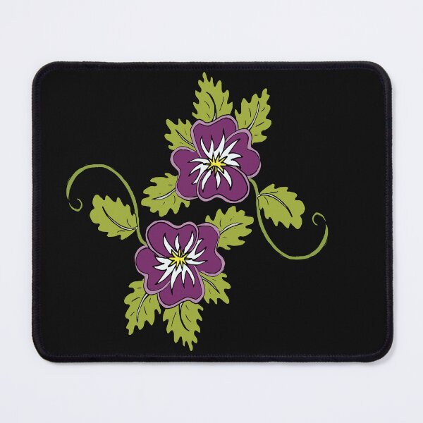 Item preview, Dark purple wild pansy flower illustration, double bloom designed and sold by AngelDawnDesign.