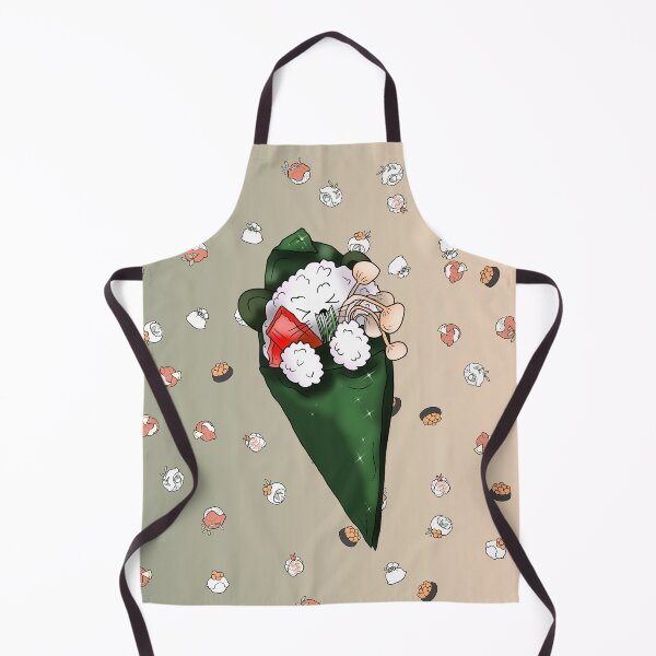 Item preview, sleepy cartoon sushi temaki designed and sold by CuisineCat.