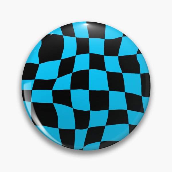 Item preview, Warped Black and Blue Checker Pattern designed and sold by Julie Erin Designs.