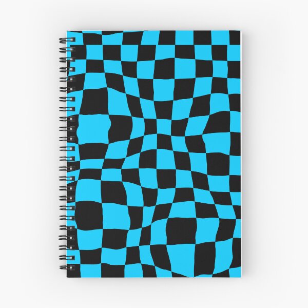Item preview, Warped Black and Blue Checker Pattern designed and sold by Julie Erin Designs.
