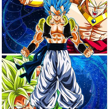 Gogeta blue vs Broly ( Legendary Super Sayian) Art Board Print for