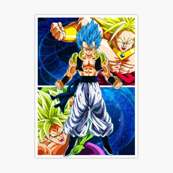 GOGETA SSJ BLUE VS BROLY THE LEGENDARY SUPER SAIYAN Art Print by