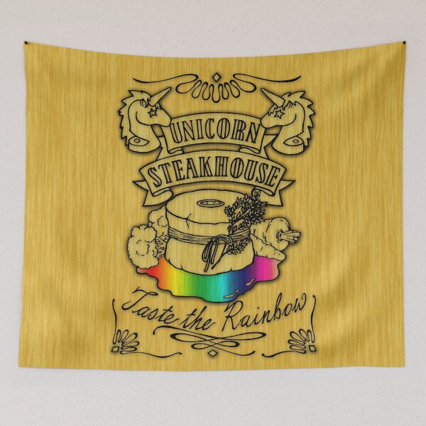 Item preview, Unicorn Steakhouse - Taste the Rainbow designed and sold by BloodyMarvelous.