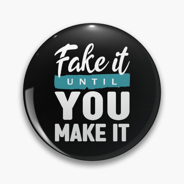 Item preview, Fake it until you make it in white- Self improvement quotes designed and sold by Alice-Elgawi.