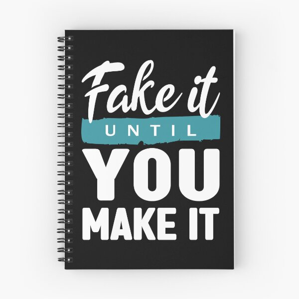 Item preview, Fake it until you make it in white- Self improvement quotes designed and sold by Alice-Elgawi.
