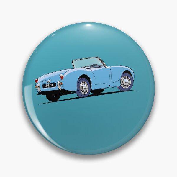 Item preview, Austin Healey 'frog eye' Sprite in Iris Blue designed and sold by Webazoot Industries - Car Art.
