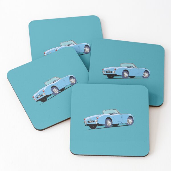 Item preview, Austin Healey 'frog eye' Sprite in Iris Blue designed and sold by Webazoot Industries - Car Art.