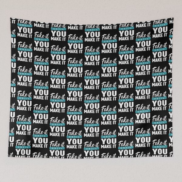 Item preview, Fake it until you make it in white- Self improvement quotes designed and sold by Alice-Elgawi.