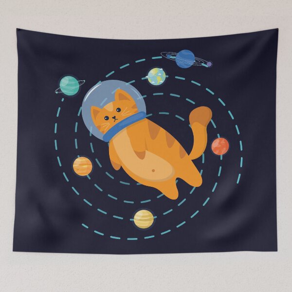 Item preview, Astrocat - Astronaut Cat with Planets designed and sold by blackdogshop.