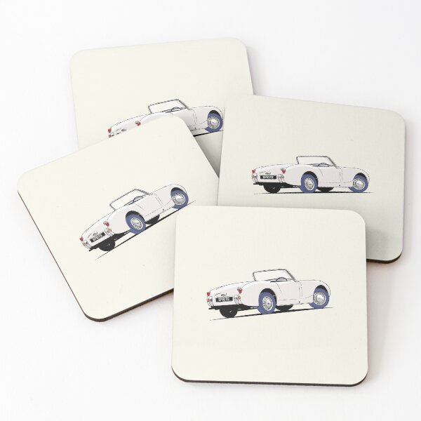 Item preview, Austin Healey 'frog eye' Sprite in White designed and sold by Webazoot Industries - Car Art.