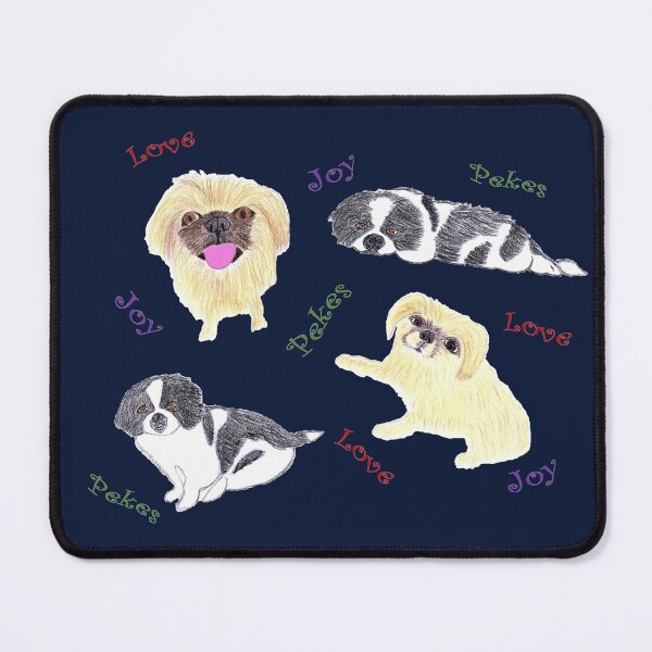 Item preview, Love, Joy, & Cute Peke Puppy Dogs (Navy Blue) designed and sold by DeeDeee1970.