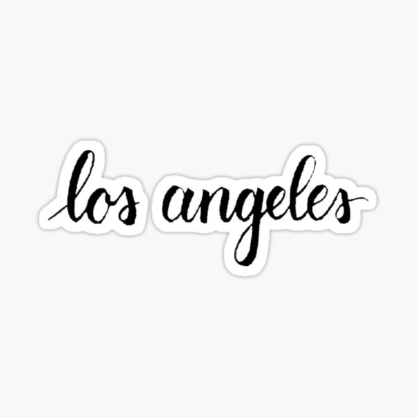 Los Angeles. Sticker. Modern Calligraphy Hand Lettering For Silk