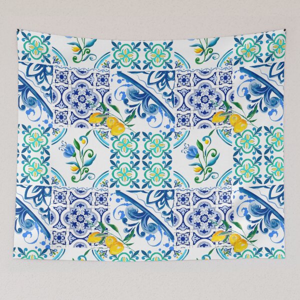 Item preview, Sicilian tiles,mediterranean,mosaic,lemons  designed and sold by MariaMarinova.