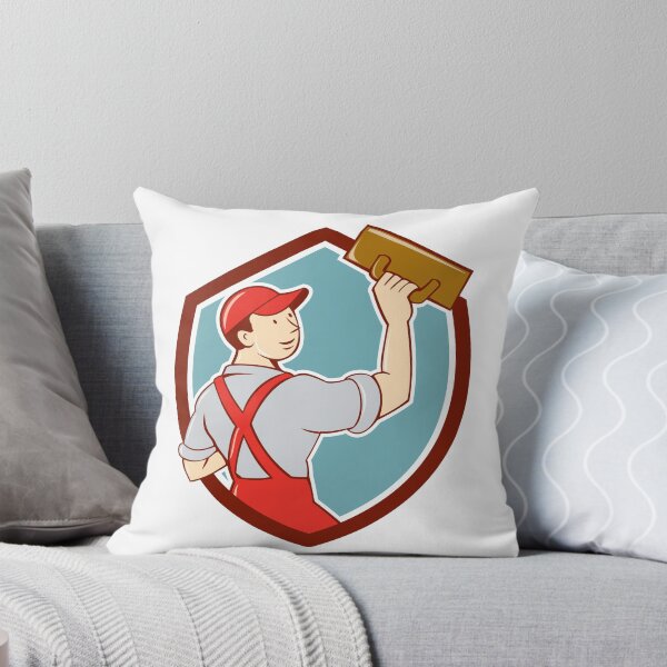 Item preview, Plasterer Masonry Trowel Shield Cartoon designed and sold by patrimonio.