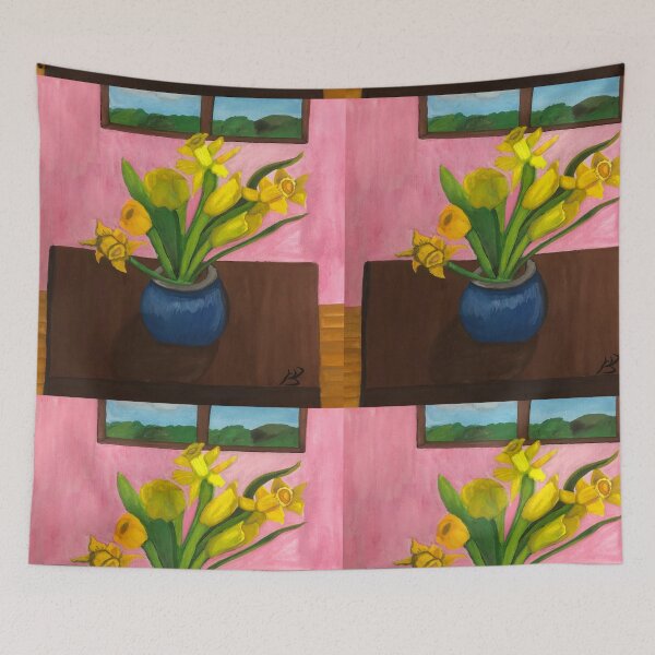 Item preview, Flowers in vase watercolor painting  designed and sold by RemieJames.