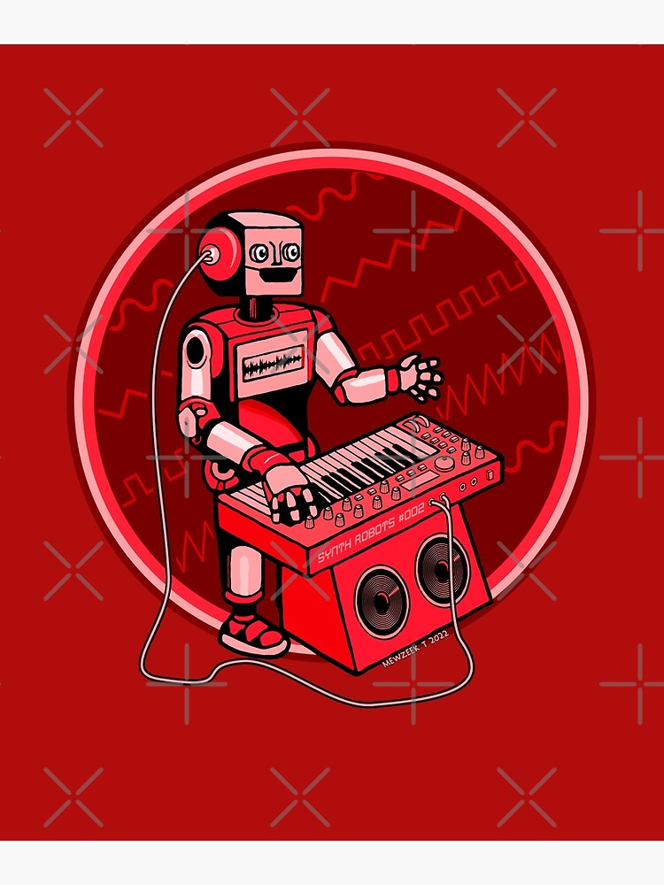 "Synth Robot Musician playing the Synthesizer" Poster for Sale by