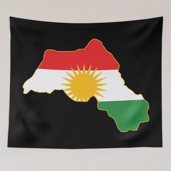 Item preview, Kurdistan Map with the Flag of Kurdistan designed and sold by Kurdish T-shirt.