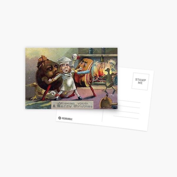Item preview, Victorian Chef Under Attack Christmas Greetings designed and sold by forgottenbeauty.
