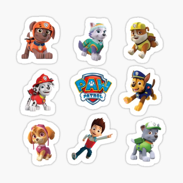 Pegatinas de La Patrulla Canina 4 Paw Patrol Stickers 