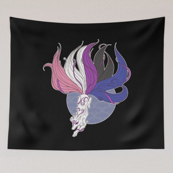 Item preview, Genderfluid Pride Kitsune designed and sold by Clara Hollins.