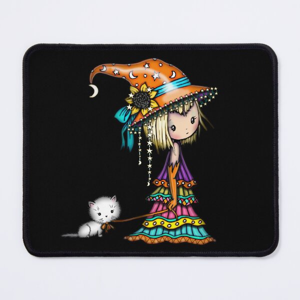 Item preview, Little Wanderer Witch with Cat Art designed and sold by Molly Harrison.