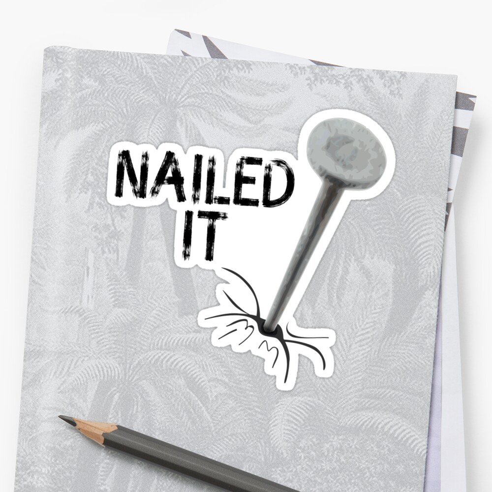 you-nailed-it-sticker-by-bbarcesaj125-redbubble