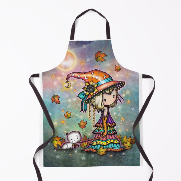Item preview, Little Wanderer Boho Witch and Cat Halloween Art designed and sold by Molly  Harrison.