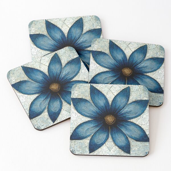 Item preview, Blue Flower Tile designed and sold by BarBubble.