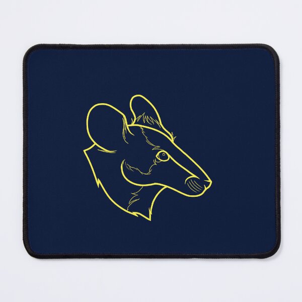 Item preview, Fancy Mouse Outline Navy/ Yellow designed and sold by TinkeredPets.