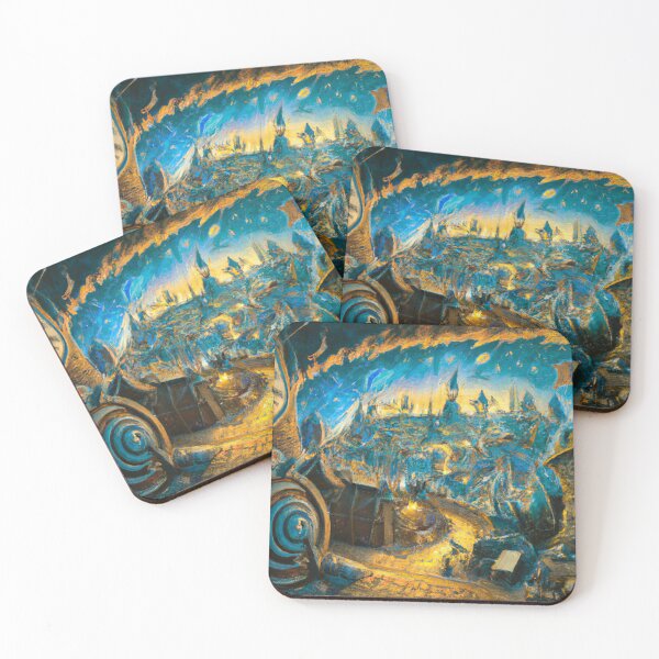 Item preview, Colorful fantasy city AI painting designed and sold by AiArtist01.