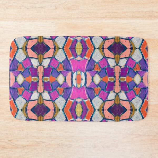 Item preview, Whimsical bright kaleidoscope mosaic abstract painting designed and sold by Hannah Kaplan Art.