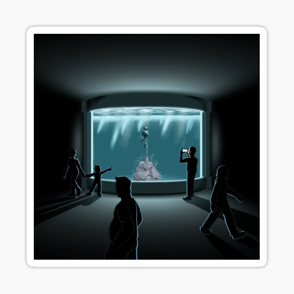 Drowning from Depression Sticker