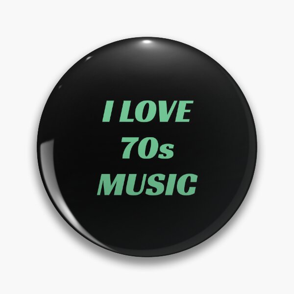 Item preview, I love 70s music - retro green text - seventies - music fan designed and sold by Inspirationmotivation.