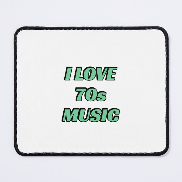 Item preview, I love 70s music - retro green text - seventies - music fan designed and sold by Inspirationmotivation.