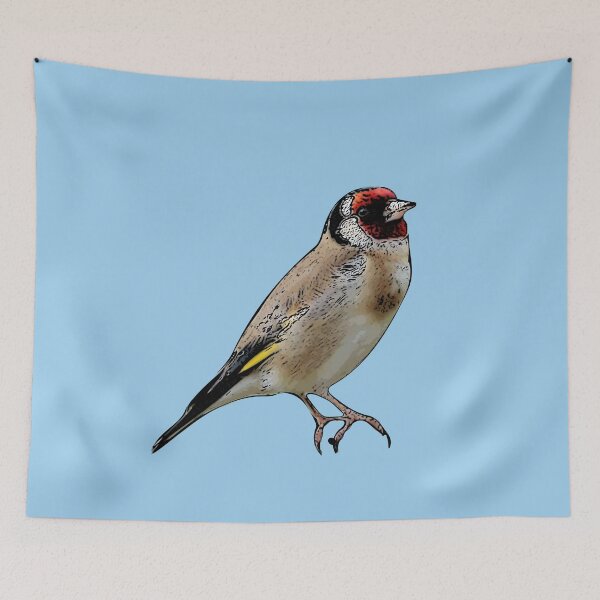 Item preview,  A European Goldfinch Black Alternate Design Painting Print designed and sold by designsasstultd.