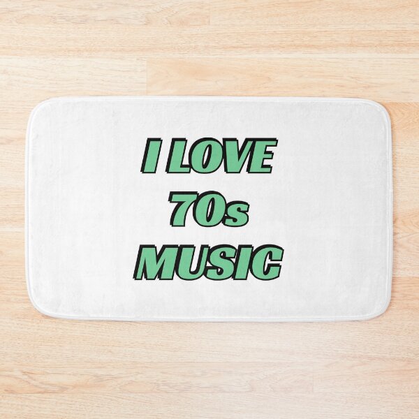 Item preview, I love 70s music - retro green text - seventies - music fan designed and sold by Inspirationmotivation.