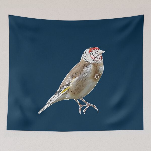 Item preview, A European Goldfinch White Alternate Design Painting Print designed and sold by designsasstultd.