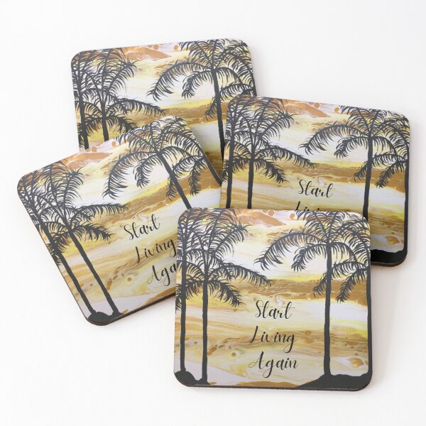 Item preview, Start Living Again Inspirational Palm Tree Painting designed and sold by ComplicatedEase.