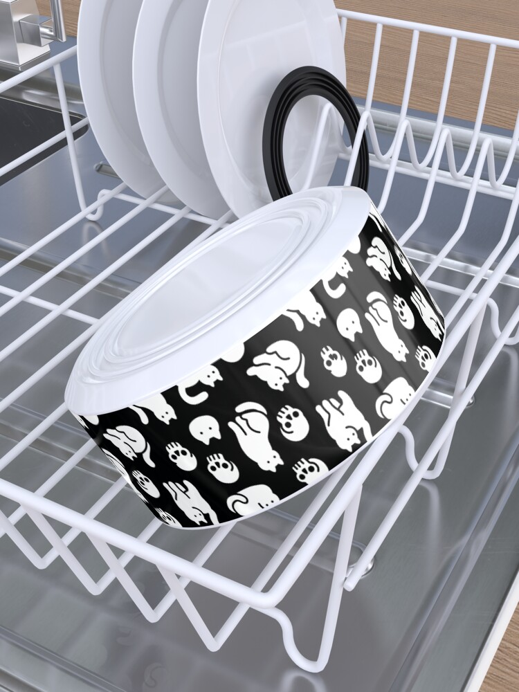 Alternate view of Cats and Skulls Pattern Pet Bowl