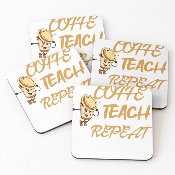 Item preview, Back To School Coffee Teach Repeat Teacher Life Motivational T-Shirt designed and sold by best-tshirtss.
