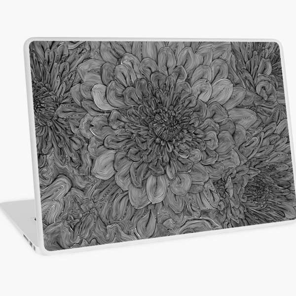 Floral Line Drawing 5 Laptop Skin