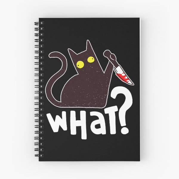 Item preview, Cat What Funny Black Cat Pun Murderous Cat With Knife Fun Lazy Halloween Idea designed and sold by Countrysmart.