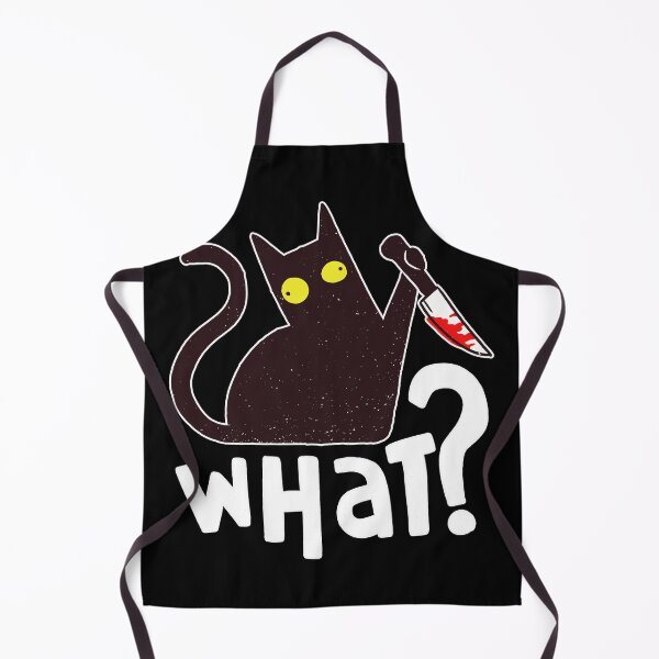 Item preview, Cat What Funny Black Cat Pun Murderous Cat With Knife Fun Lazy Halloween Idea designed and sold by Countrysmart.
