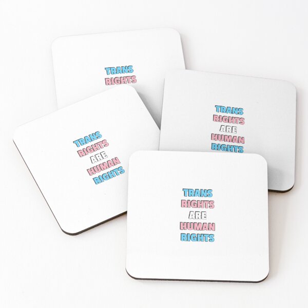 Item preview, Trans Rights Are Human Rights - trans flag colors designed and sold by Inspirationmotivation.